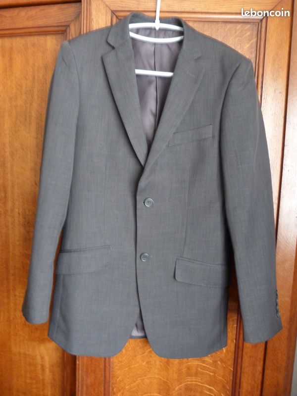 Costume 2 Pièces Topman Gris Léger - Taille 40 Veste, Pantalon 36 Pouces - Neuf Sans étiquettes