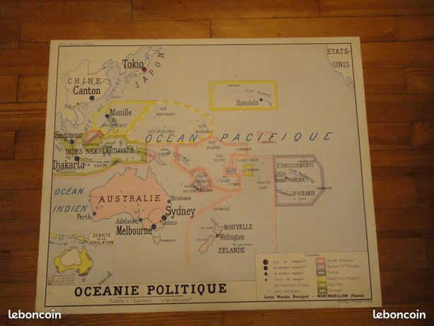 9 cartes d'écoles anciennes Rossignol double face vintage années 60 régions pays monde continent (image 15)