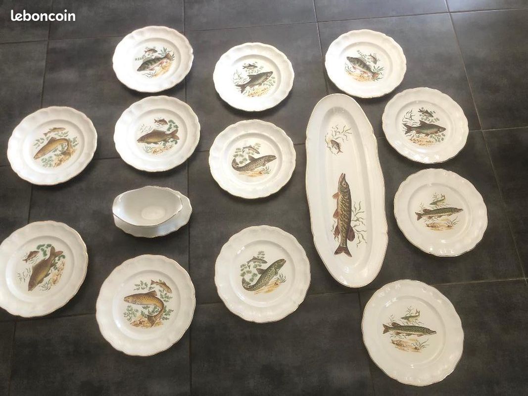 4 Assiettes Creuses En Porcelaine Opaque Faïencerie Badonviller Fleurs Bleues 218063