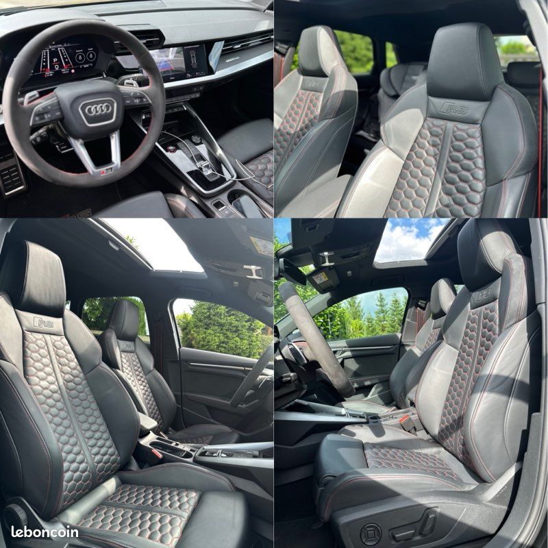 Audi rs3 sportback 8y 400cv française full black modèle 2022 full options garantie juin 2026 - Miniature 6