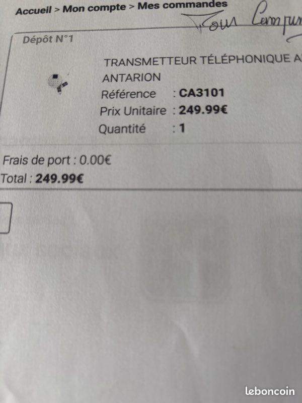 Transmetteur téléphonique alarme antarion sx2 (image 3)