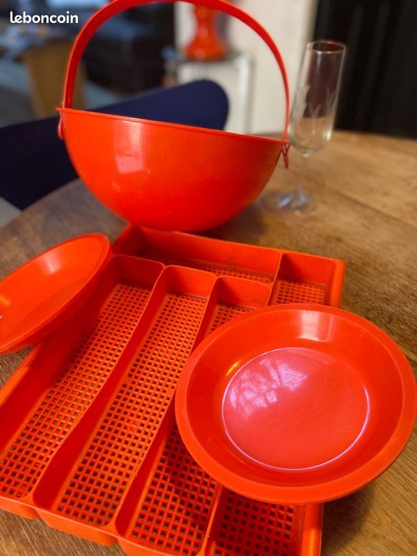 Range-Couverts Syla + Lot orange Vintage (image 4)