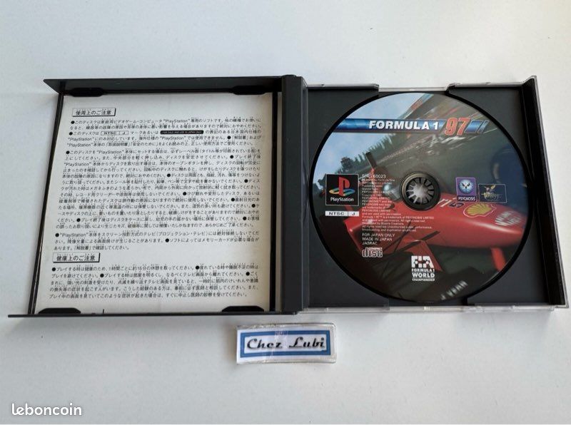 Jaquette Arrière PS1 Formula 1 97 - Boîtier Playstation 1, Pas De Jeu