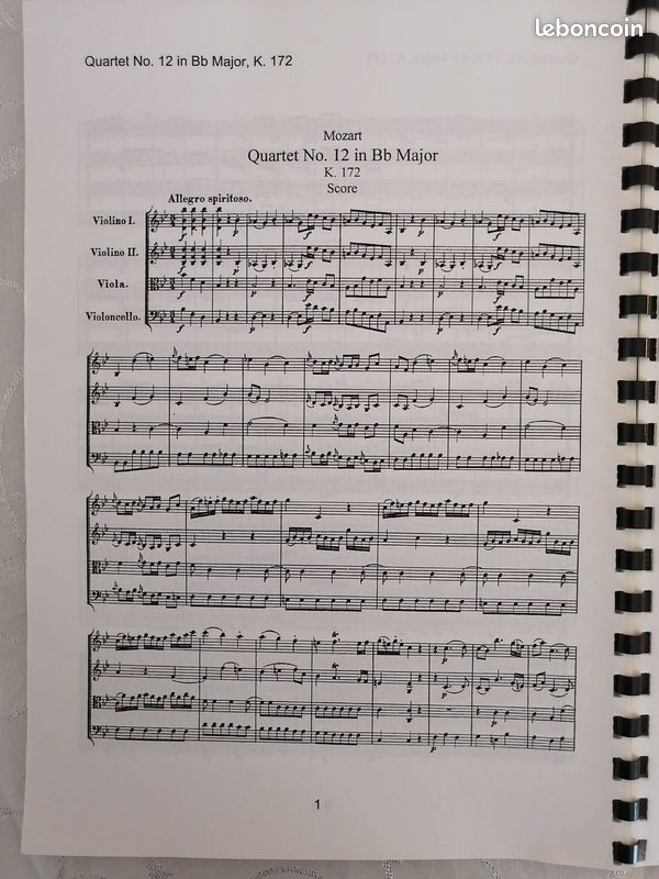Partitions multiples Quartet Mozart (12 unités) (image 7)