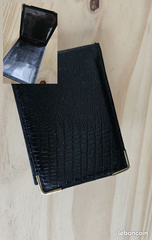 CUIR : Porte-cartes noir (image 1)