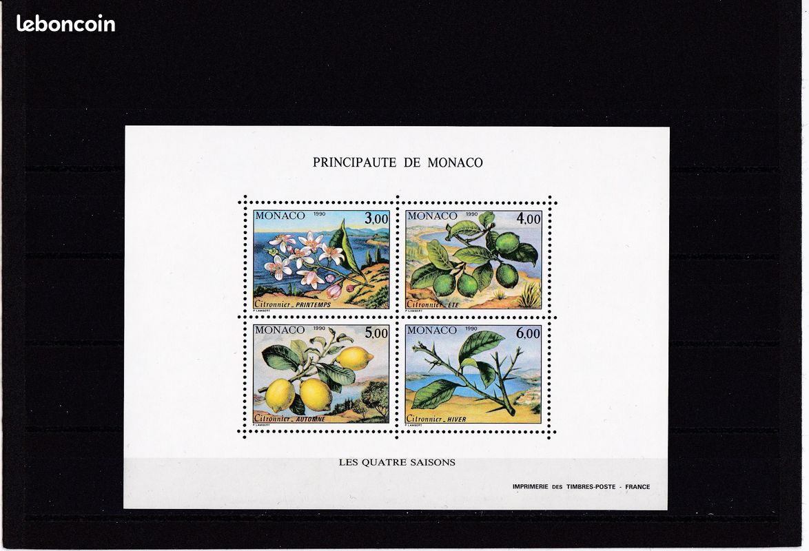 Timbres Monaco Année 1990 (image 3)