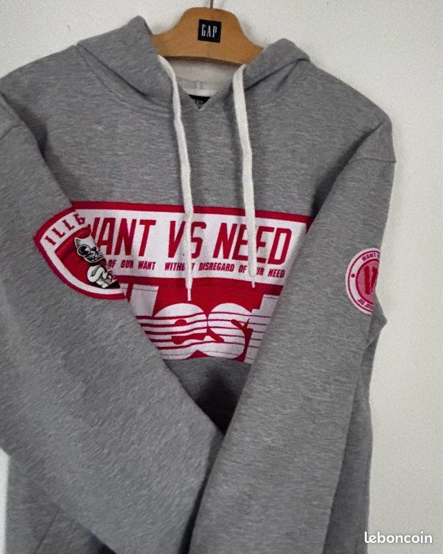 Illest/Want vs Need LARGE Hoodie, taille M, neuf (image 2)