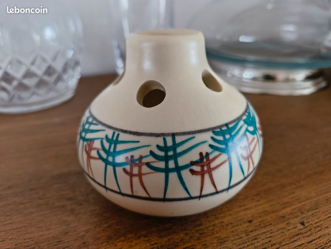Paire de vases pique-fleurs Vallauris signé Louis Bacculini (image 6)