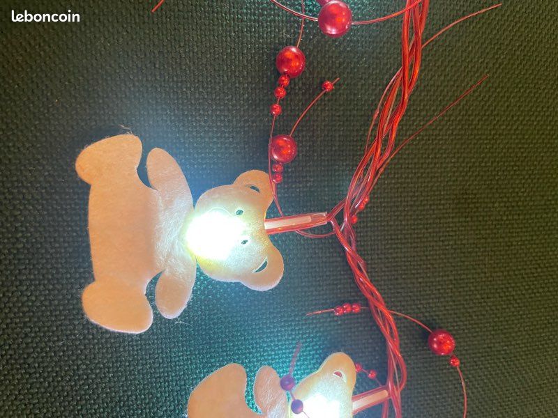 Superbe Guirlande de Noël rouge Nounours LED (image 3)