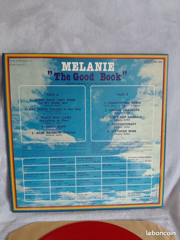 Lot 2 vinyle 33t Mélanie Best of disque couleur 1979 + In concert 1970 Très bon état (image 5)