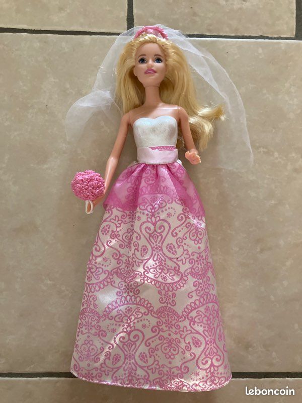 Poupée Barbie mariée romantique Mattel, 1992, vintage - France
