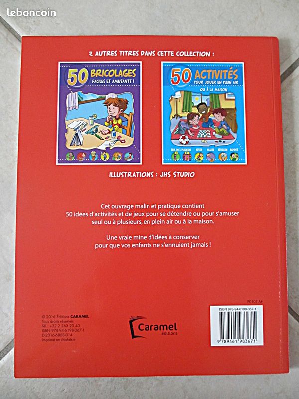 Livre « 50 activités pour jouer à la maison ou en plein air » - Caramel Editions (image 2)