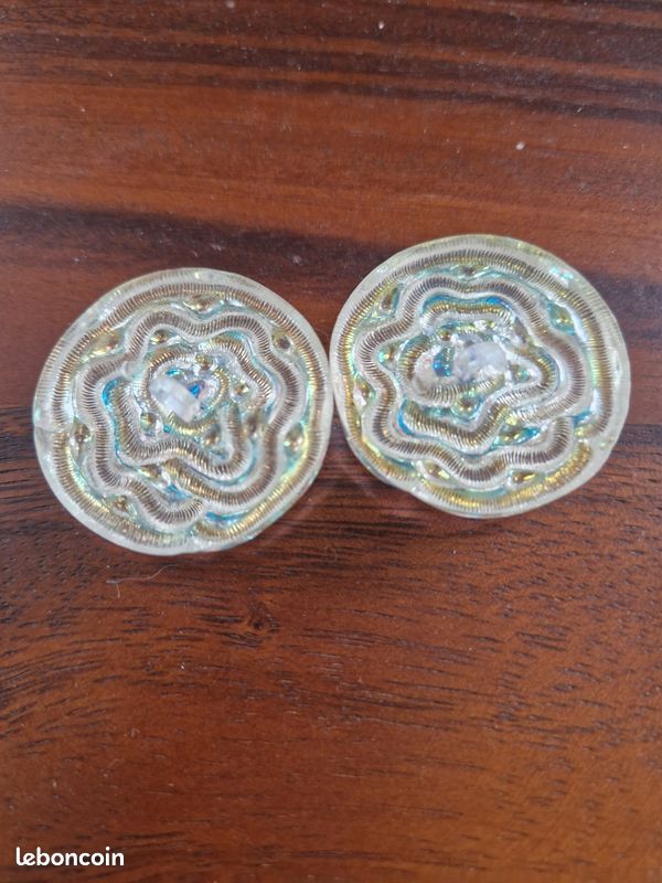 Lot De 8 Boutons Vintage Orange 22 Mm – Motif Relief Carreaux – Parfait Pour Customiser Vêtements Et Déco