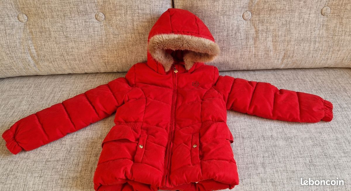 Veste Fourrée Enfant Sergent Major - Taille 12 Ans - Couleur Bordeaux - Occasion Excellent état