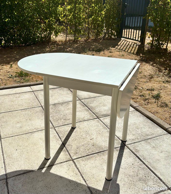 Table extensible blanche – 80 à 140 cm (image 3)