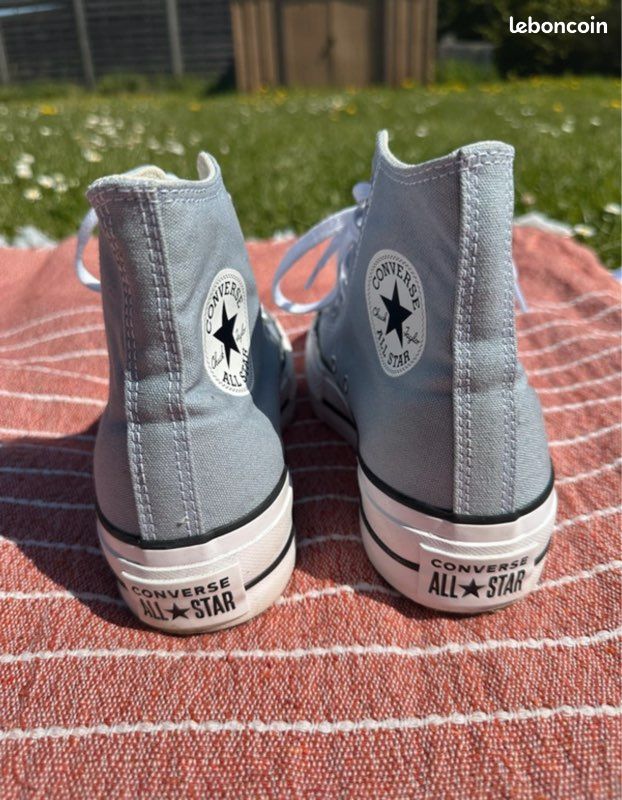 Converse à plate-forme gris/bleu Chaussures