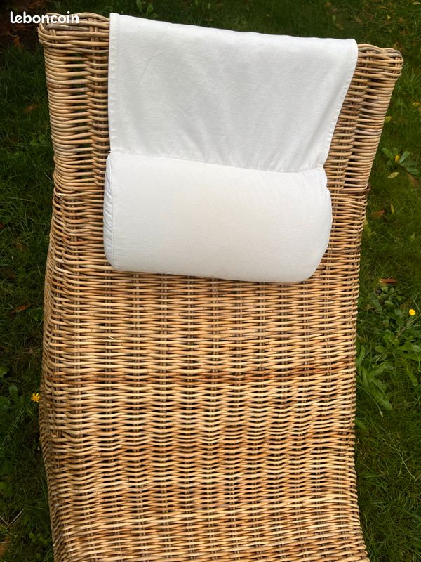 Chaise longue Karlskrona en osier IKEA très bon état (image 1)