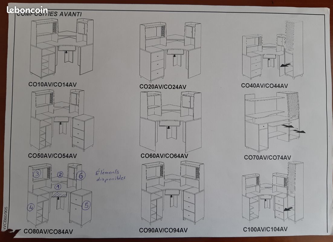 Bureau complet + Fauteuil (image 3)