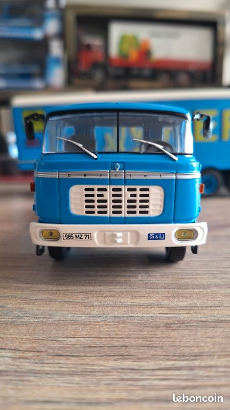 IXO 1/43 Camion Berliet TR 12 1964 Avec Remorque Réfrigérée - Altaya - Bleu