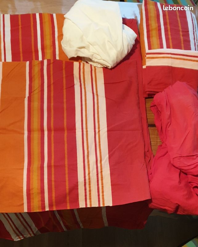 2 parures complètes Housses Couettes Draps Housse Taie (image 1)