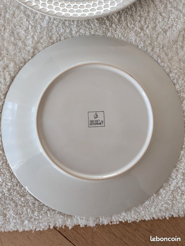 Lot 6 Assiettes Plates 27 Cm Porcelaine Blanche – Secret De Gourmet Collection Instant | Micro-ondes & Lave-vaisselle