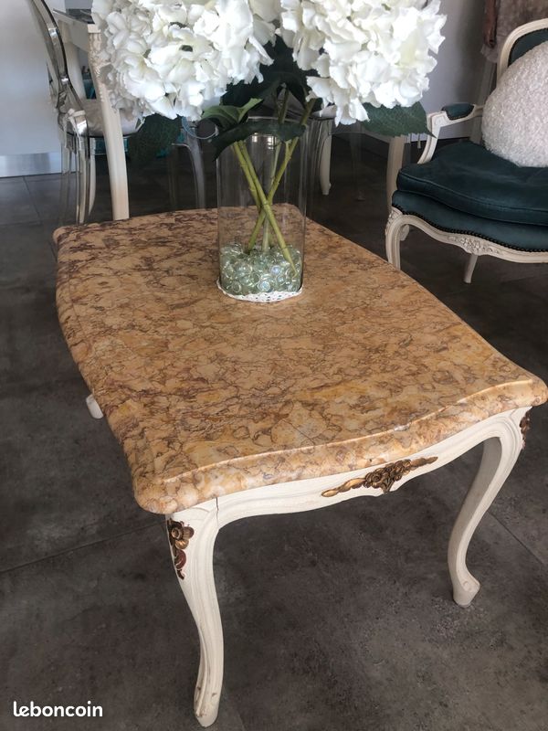 Table basse style Louis XV / shabby (image 2)