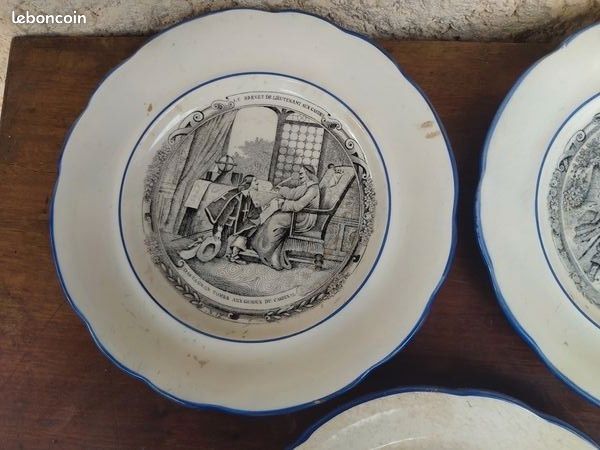 5 assiettes parlantes Mousquetaires HB de Choisy le roi (image 3)