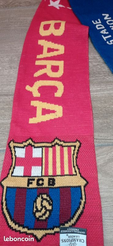 Écharpe Officielle Vintage FC Barcelone - Orange Rare (années 80/90)