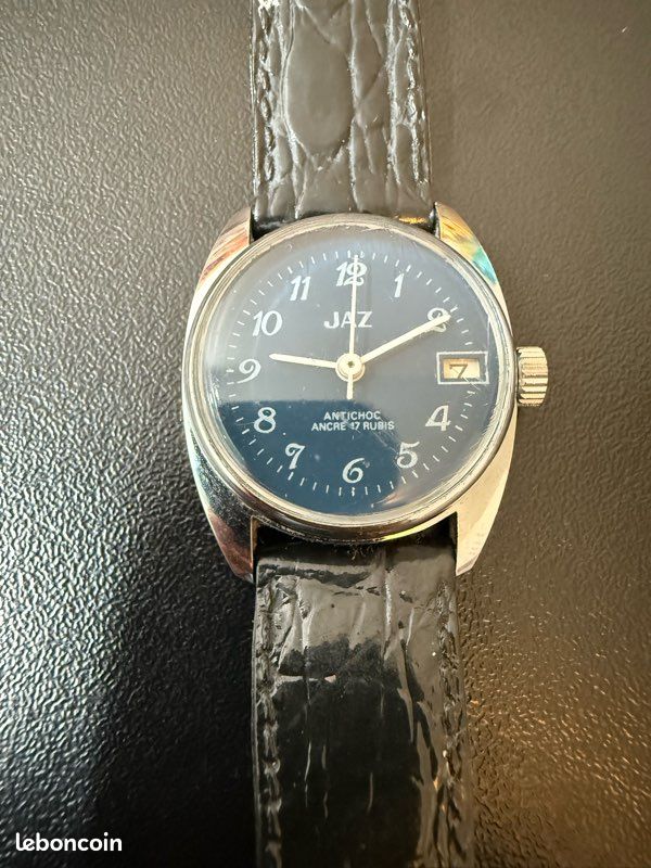 Montre Vintage Jaz Mécanique Homme - Montre Bracelet à Remontage Manuel