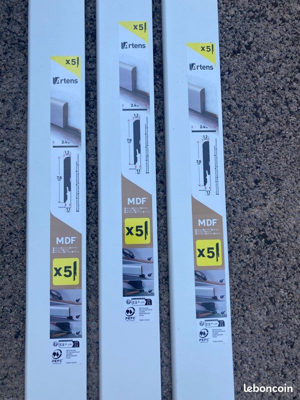 Lot de 3 +1 plinthes MDF blanches (image 3)