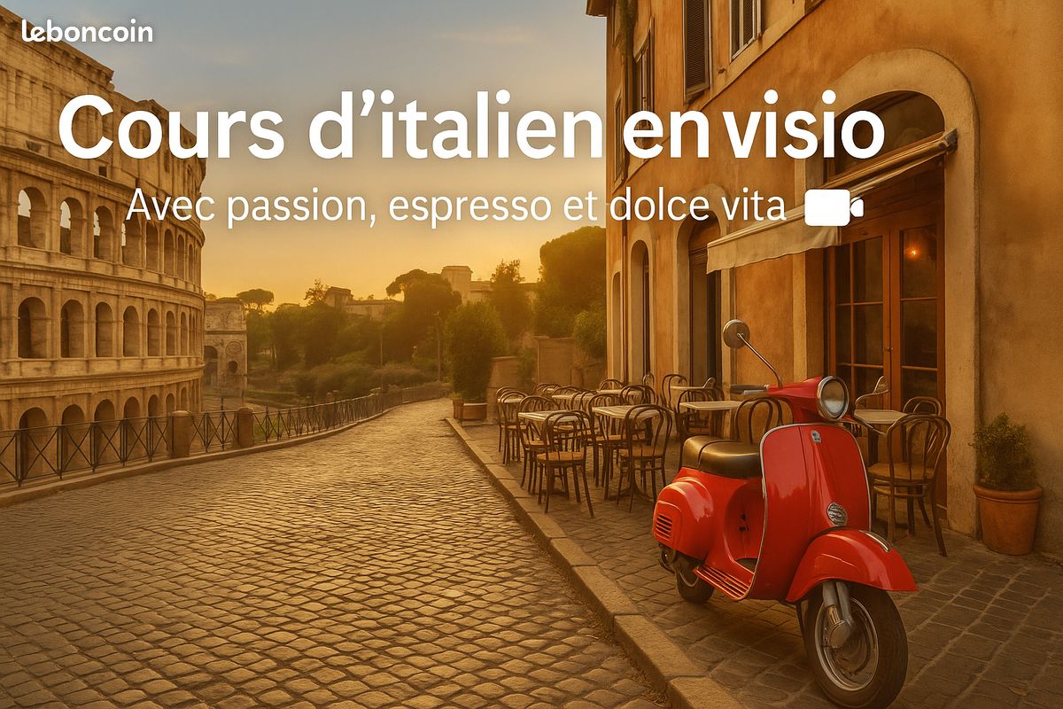 🇮🇹 Cours d’italien en visio – Avec un natif italo-français, 20 ans d’expérience à votre service 🇮🇹 (image 1)