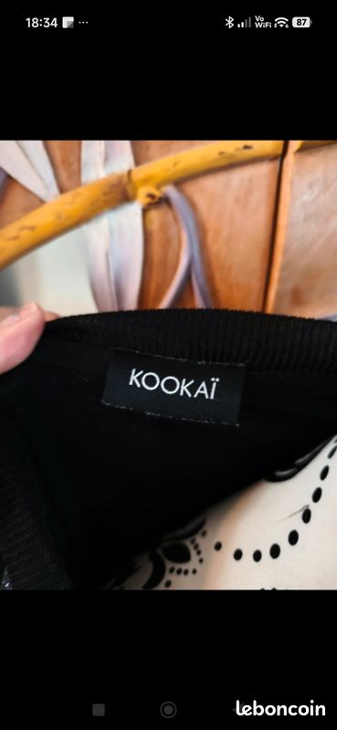Cardigan noir léopard argenté Kookaï S (image 5)