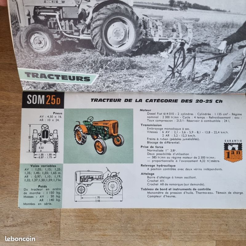 FACOM publicité presse 1973 enfant réparant son tracteur - Collection