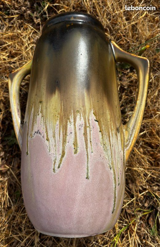 Splendide vase Art Nouveau en Céramique signé Gilbert Metenier (image 3)