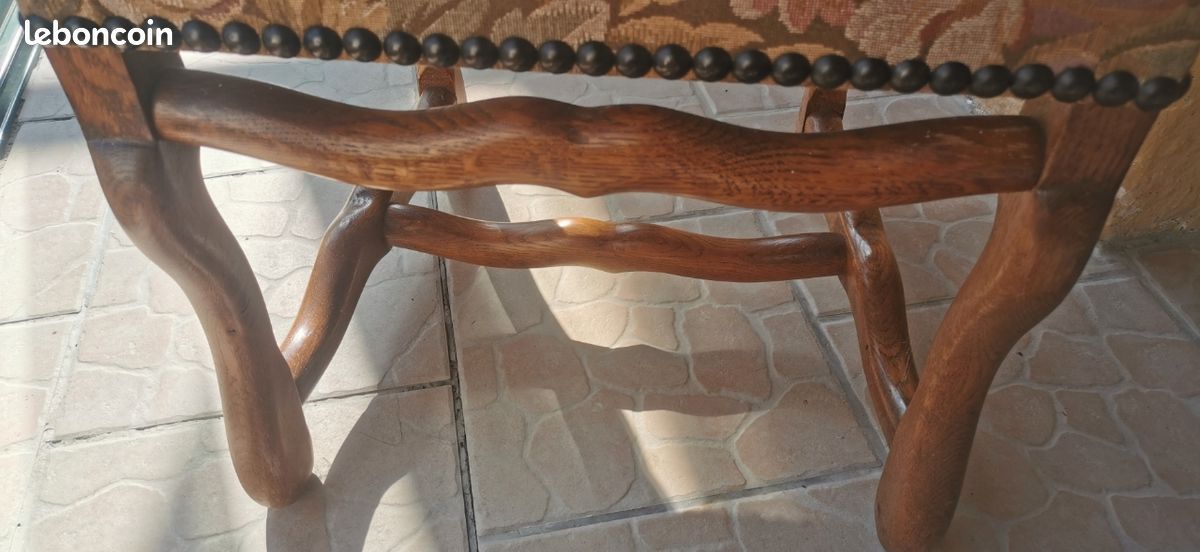 Fauteuil et chaises os de mouton (image 5)