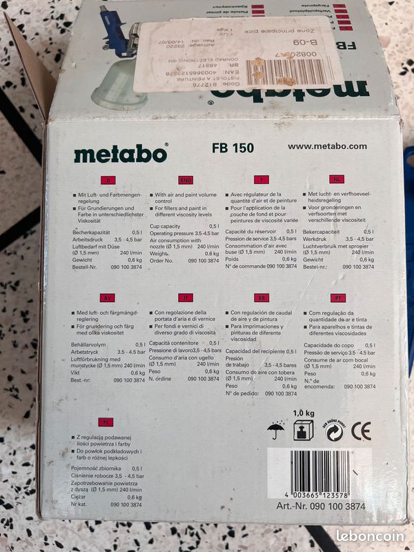 Pistolet peinture METABO (image 6)
