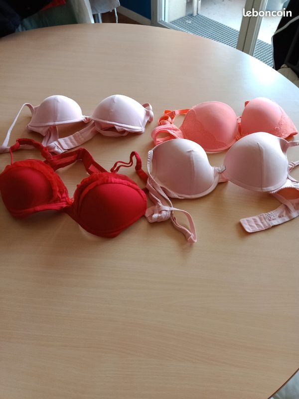 Lot de 4 soutien gorge TBE 85 B rose pâle (image 1)
