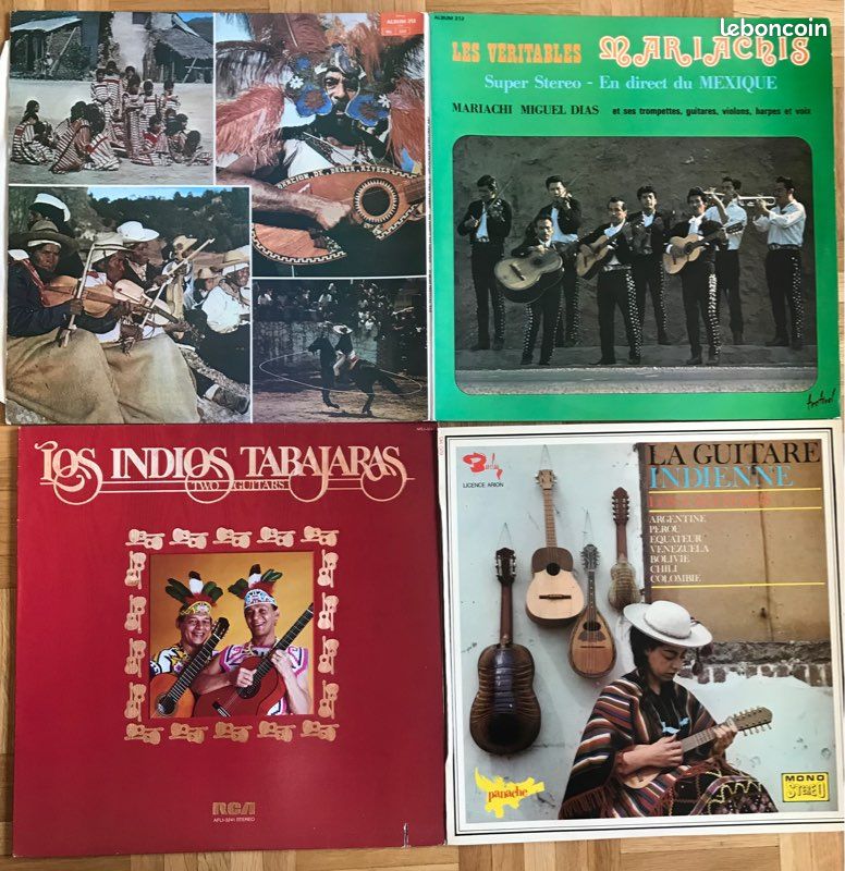 Lot de 3 Albums guitare latin « Los Indios tabajaras » « Mariachie Miguel Dias » « Los calchakis » (image 1)