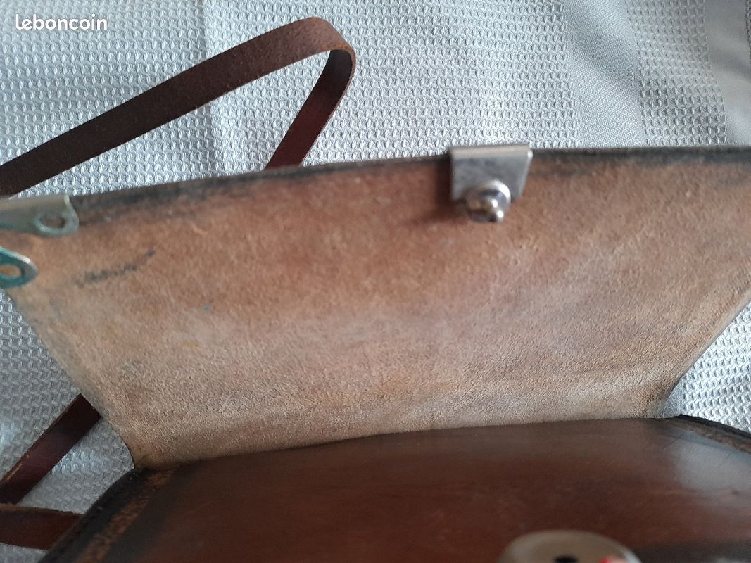 Petit sac artisanal croûte de cuir (image 3)