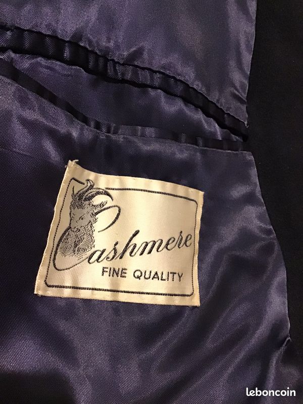 Manteau bleu marine Cashmere. Taille 48 (image 1)