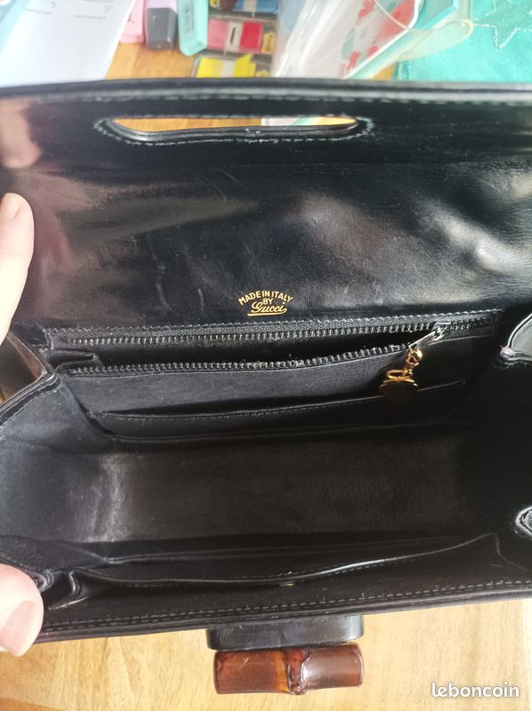 Sac à main Gucci Bambou 1947 - grande taille noir (image 15)