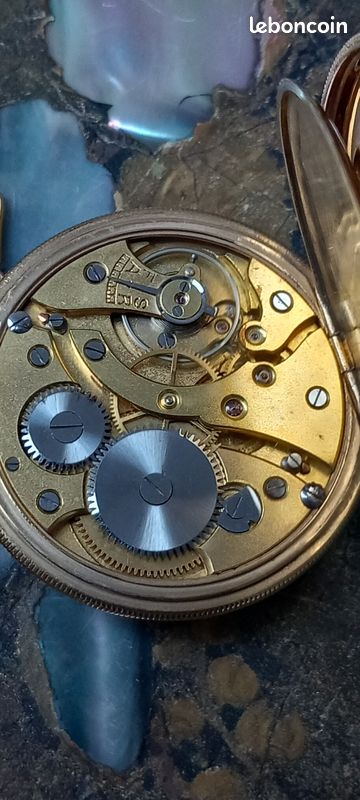 Chaine De Montre à Gousset Ancienne Plaqué Or Maille Art Déco - Occasion Vintage
