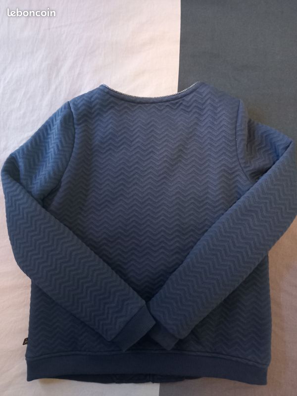 Veste chaude fourrée Okaidi bleue marine 14 ans fille (image 2)
