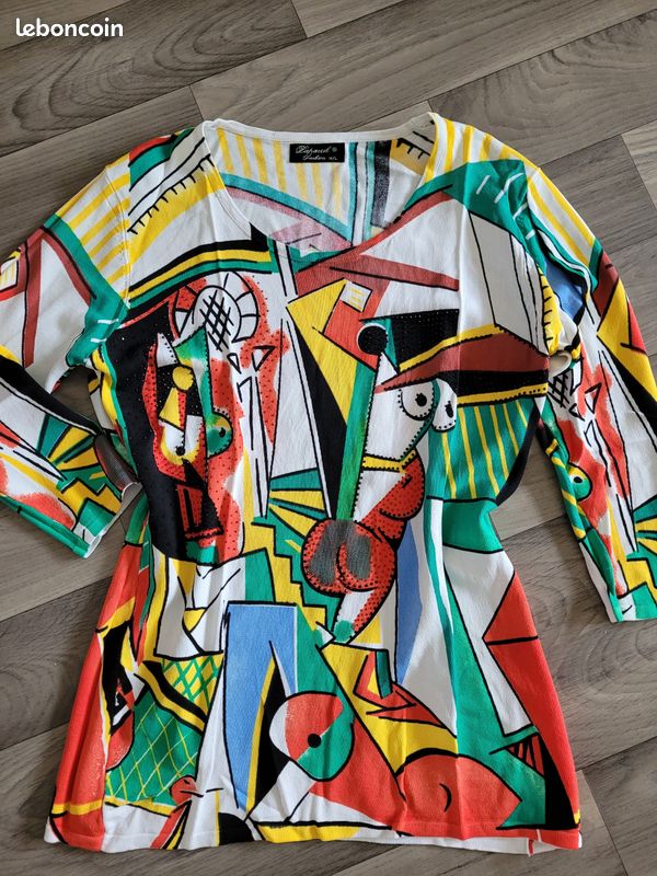 Pull multicolore motifs Picasso M/L (image 2)