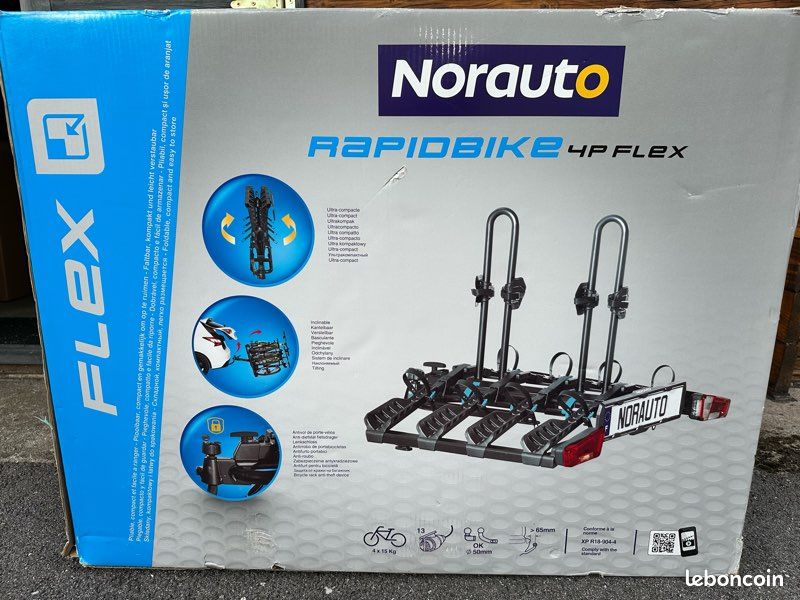 Attelage Norauto Rapidbike 4s 4p Flex Porte Velo Rapidbike Porte