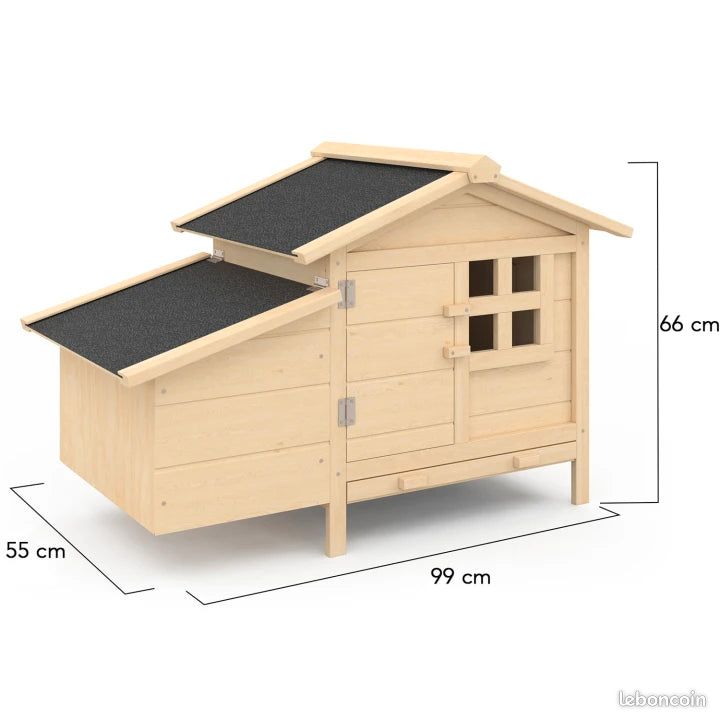 Poulailler sur Pilotis en Bois avec Pondoir – Abri pour Poules (image 3)