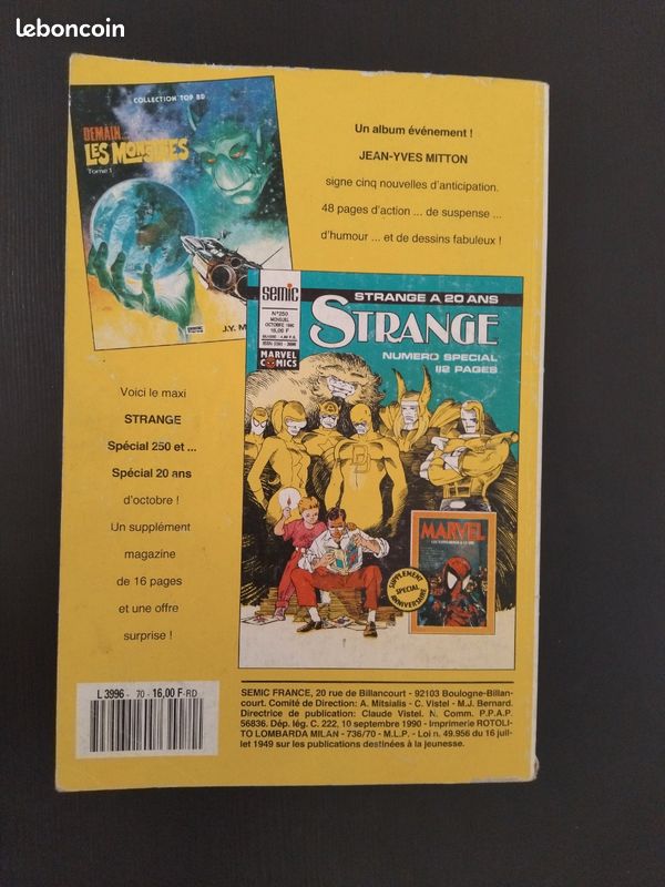 Bandes Dessinées Spécial Strange N°70 Comics Marvel 1990 BD (image 2)