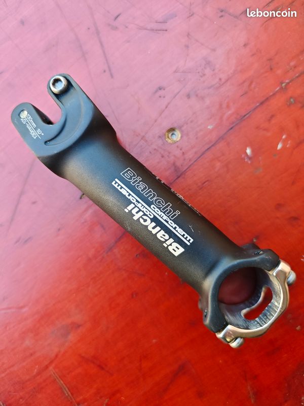 Potence Vélo Course Bianchi 100 Mm – Noir, 1-1/8, 10°, 31,8 Mm, NOS