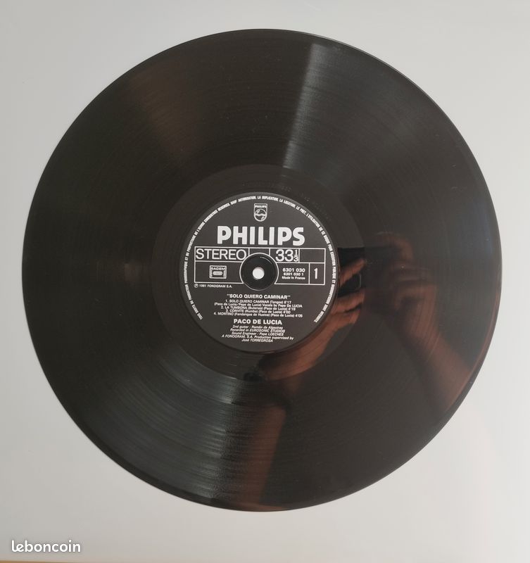 Paco De Lucia disque vinyle 33 tours Solo Quiero Caminar (image 4)