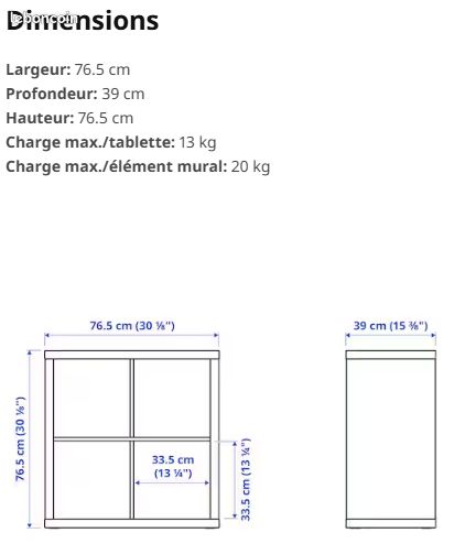 Meuble Kallax 4 cases IKEA très bon état (image 6)